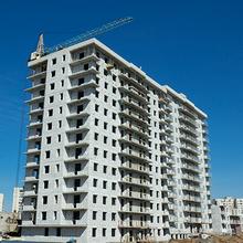 Ход строительства ЖК Меридиан, 1 дом (секции 6-7), 2 дом (секция 8), март 2017