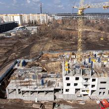 Ход строительства ЖК Пролісок, 5 дом (секции 3-4), апрель 2021