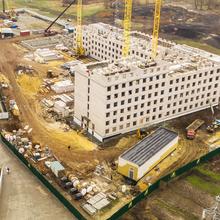 Хід будівництва ЖК Воробйовi гори на полях-3, 1-5 секції, квітень 2021