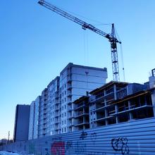 Ход строительства ЖК Спортивный, 1-5 секции, февраль 2022