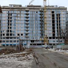 Хід будівництва ЖК Авіаційний, 1 будинок (секції 2-3), лютий 2022