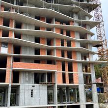 Ход строительства ЖК Lennona Residents, 1 дом, октябрь 2025