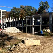 Ход строительства ЖК Гринвуд-3, 4 дом (секция 8), октябрь 2025