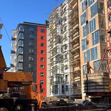 Ход строительства ЖК СКАНДИНАВИЯ, 1 дом (секции 1-4), март 2026