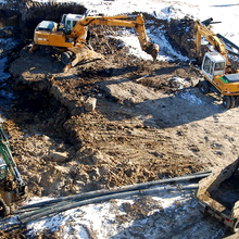 Хід будівництва ЖК Евромісто, 1 черга, лютий 2014