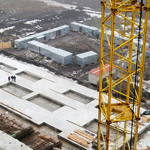 Хід будівництва ЖК Евромісто, 1 черга, лютий 2014