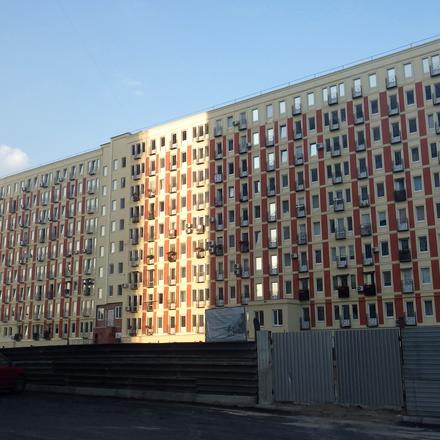 Ход строительства ЖК Грюнвальд, 1-2 дома (ул. Клавдиевская, 40а, ул. Клавдиевская, 40б), июль 2014