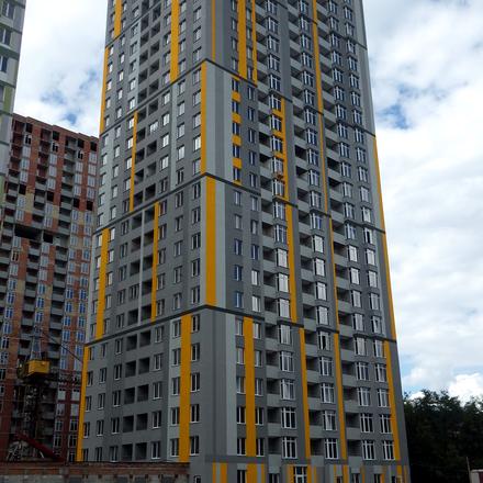 Ход строительства ЖК Грюнвальд, 4 дом (ул. Клавдиевская, 40в), август 2015