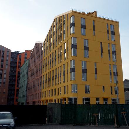 Ход строительства ЖК Комфорт Таун, 6 очередь (дом 2), октябрь 2018