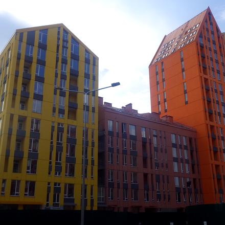 Ход строительства ЖК Комфорт Таун, 7 очередь (дом 4), август 2019