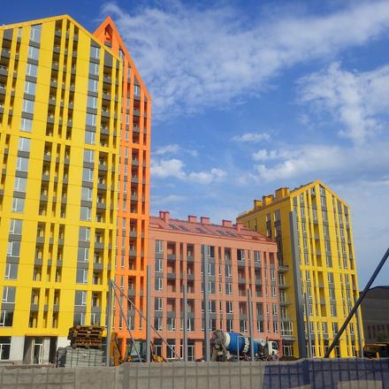 Ход строительства ЖК Комфорт Таун, 7 очередь (дом 4), август 2019