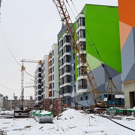 Хід будівництва ЖК Паркове містечко, 4 черга (будинки 7.4-7.5), лютий 2021