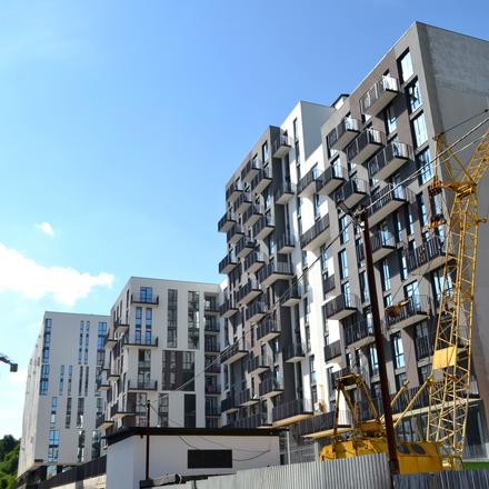 Ход строительства ЖК OBRIY2, 1 дом (секции 1-3), август 2021