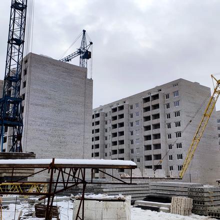 Хід будівництва ЖК Пташка, будинки 21б-21в, січень 2022