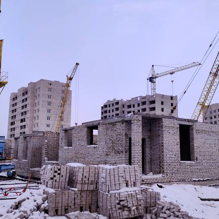 Хід будівництва вул. Валентинівська / вул. Гарібальді, 9 будинок, січень 2022