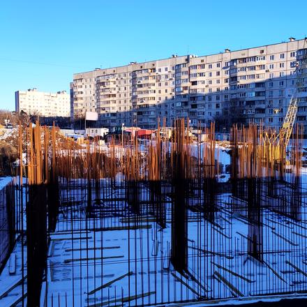 Хід будівництва ЖК Німецький проект на Холодній Горі, 1 будинок, лютий 2022