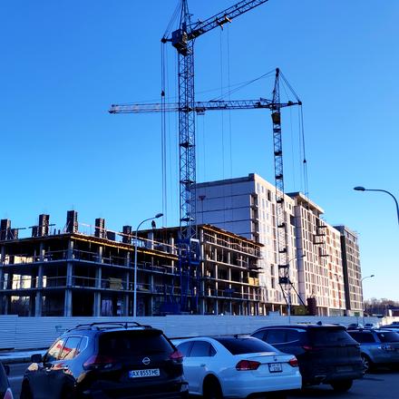Хід будівництва ЖК Спортивний, 1-6 секції, лютий 2022