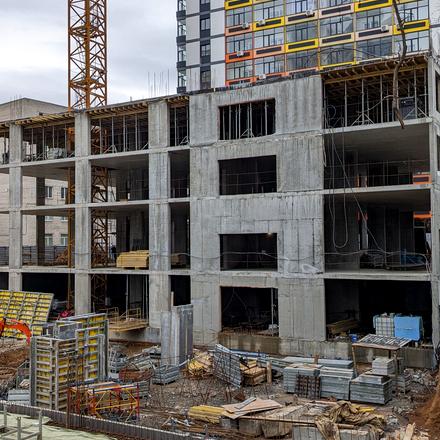 Хід будівництва ЖК Urban One Naukova Apartments, Будинок, лютий 2022