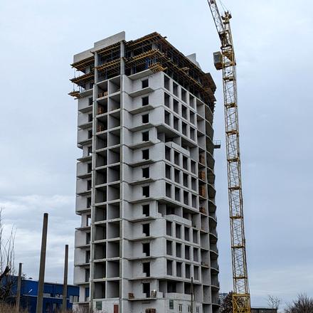 Хід будівництва ЖК Авіаційний, 2 будинок, лютий 2022