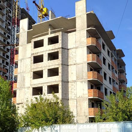 Ход строительства ЖК НебоSky, 2 дом (секция 1), сентябрь 2023
