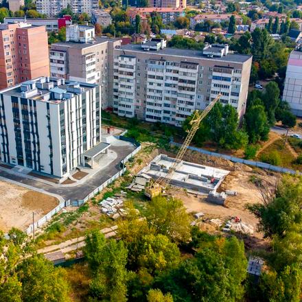 Хід будівництва ЖК Сонячний, 1-2 будинки, жовтень 2023