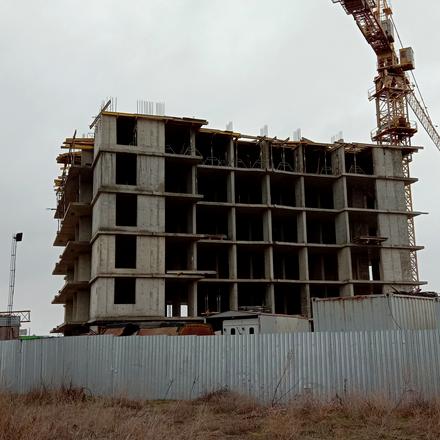 Ход строительства ЖК Янтарный, ул. Таврийская, 39, январь 2024