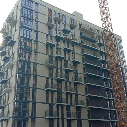 Хід будівництва Пространство Eco City (Пространство на Радостной), Будинок В, лютий 2024