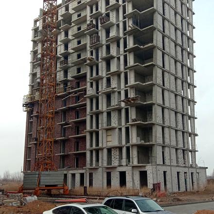 Хід будівництва Пространство Eco City (Пространство на Радостной), Будинок А, лютий 2024