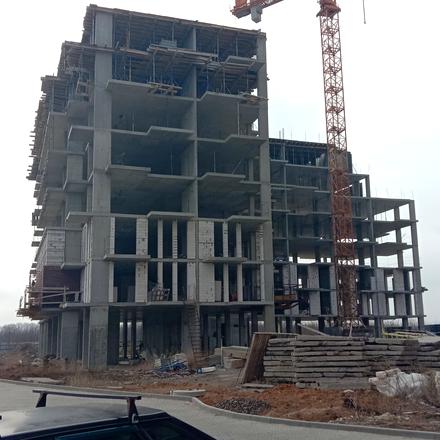 Хід будівництва Пространство Eco City (Пространство на Радостной), Будинок Г, лютий 2024