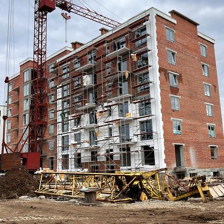 Ход строительства ЖК Містечко Південне, 1 дом, октябрь 2025