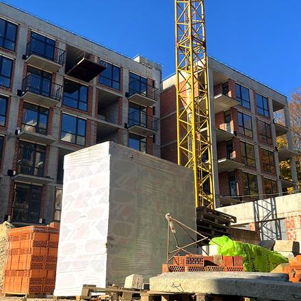 Ход строительства ЖК Гринвуд-3, 5 дом (секция 9), октябрь 2025