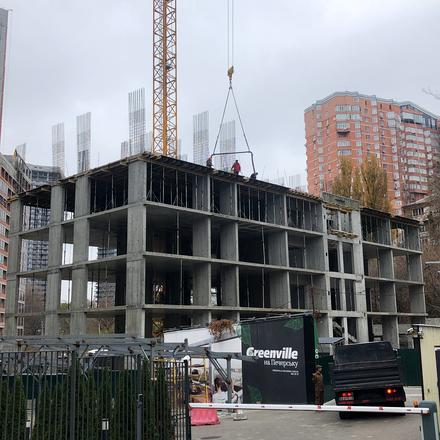 Ход строительства ЖК Greenville на Печерске, 3 дом (секция 9), ноябрь 2025