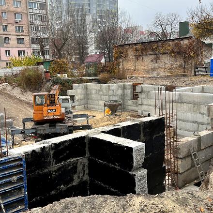 Ход строительства бульв. Шевченко, 184, 186, 1 дом, ноябрь 2025