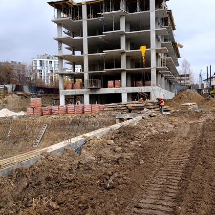 Ход строительства ЖК AUROOM INSPO, 2 дом (секции 3-4), ноябрь 2025