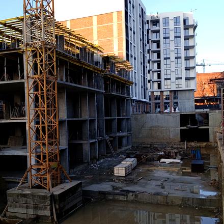 Хід будівництва ЖК Бузковий, 1-2 секції, грудень 2025