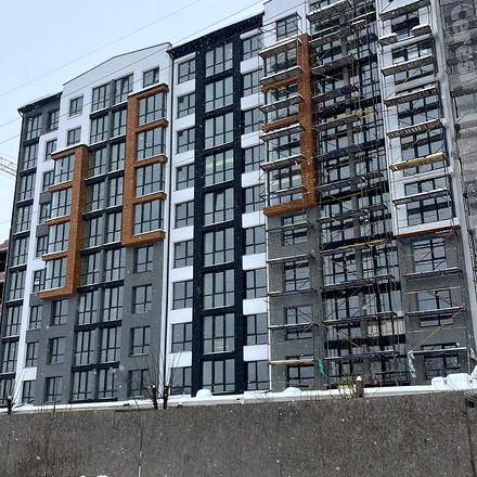 Ход строительства ЖК River Stone, 1 дом (секции 1-2), январь 2026