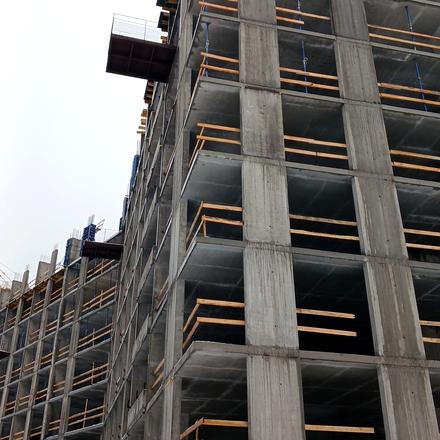 Ход строительства ЖК H2O, 12 дом, январь 2026