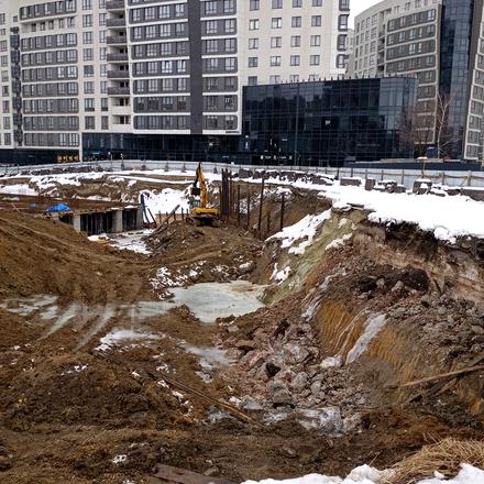 Ход строительства ЖК Парус City, Торгово-офисный центр, февраль 2026