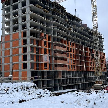 Ход строительства ЖК City, 1 дом (секции 14-15), февраль 2026