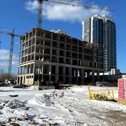 Хід будівництва ЖК Dnipro Island, 2 будинок (секція 1), лютий 2026