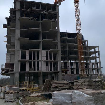 Хід будівництва Пространство Eco City (Пространство на Радостной), Будинок Г, лютий 2026