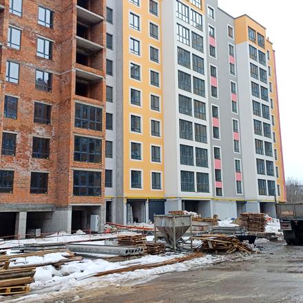 Ход строительства ЖК Янтарный, 1 секция, март 2026