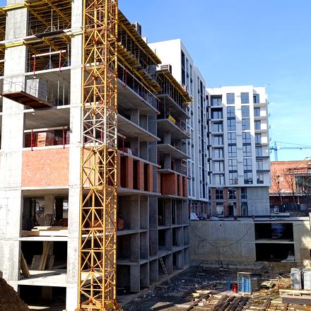 Хід будівництва ЖК Бузковий, 1-2 секції, березень 2026