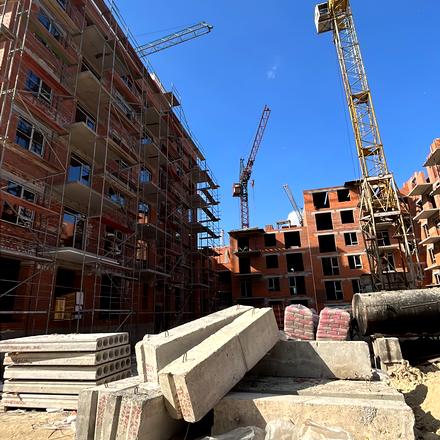 Ход строительства ЖК Містечко Південне, 11-12 дома, апрель 2026