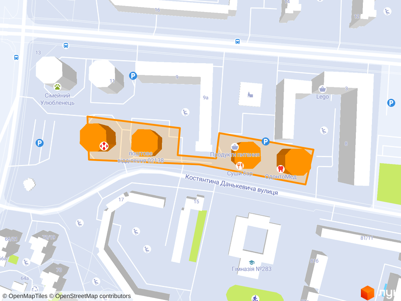 вул. Костянтина Данькевича 10-16