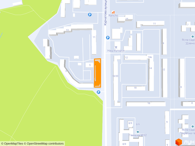 вул. Кузьми Скрябіна (Курчатова), 3а