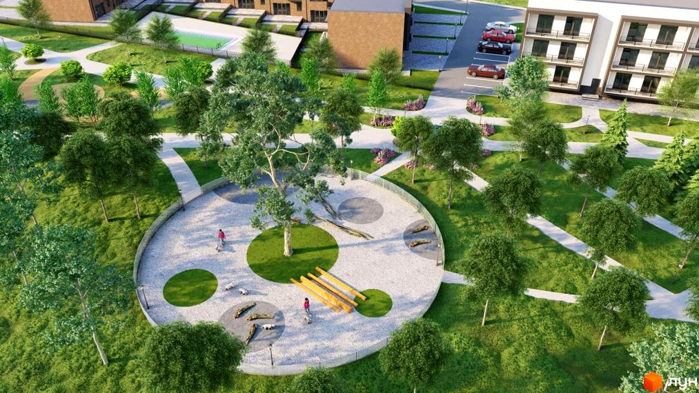 Житловий комплекс PARK AVENUE. Сучасний житловий комплекс із доглянутою прибудинковою територією, зеленими зонами та місцями для відпочинку.