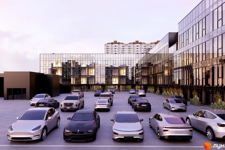 M6 Urban Residence: сучасний житловий комплекс з панорамним склінням та парковкою електромобілів. Оцініть комфорт та стиль життя у новобудові.