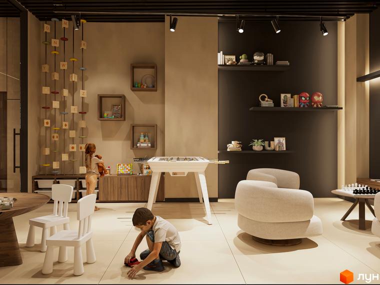 Житловий комплекс Emily Apartments: дитяча кімната з навчальними елементами та ігровими зонами. Простір для розвитку дітей у новобудові.