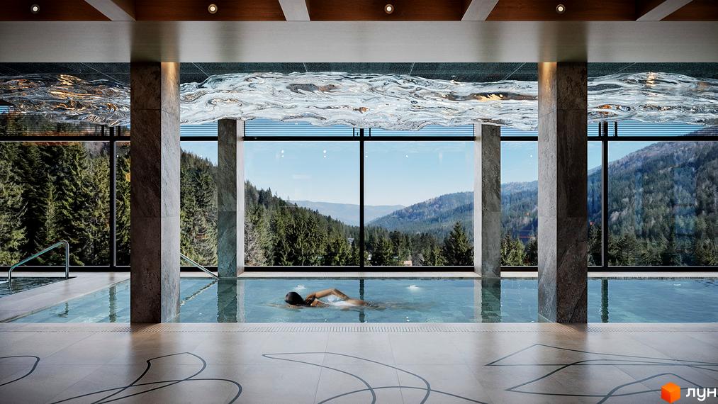 Апарт-готель MELIS: басейн з панорамним видом на гори та ліс. Відкрийте для себе комфортне проживання в новобудові.